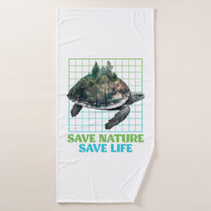 Save Nature protected species Environment Copy Cop Bath Towel