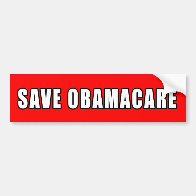 SAVE OBAMACARE BUMPER STICKER (Front)
