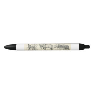 Save our Amazing Lovely African Animals Black Ink Pen