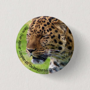 Save Our Amur Leopards 3 Cm Round Badge