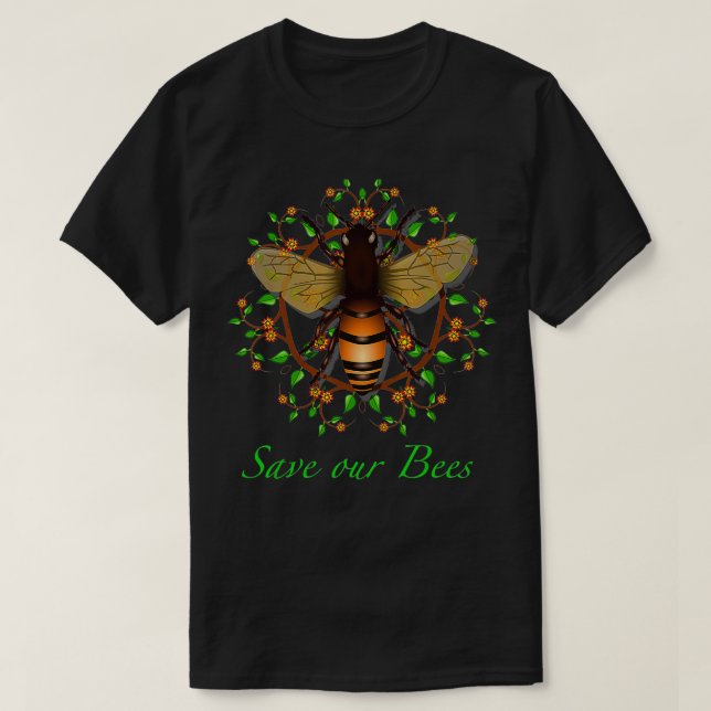 Save our Bees protect environment ecology theme de T-Shirt (Design Front)
