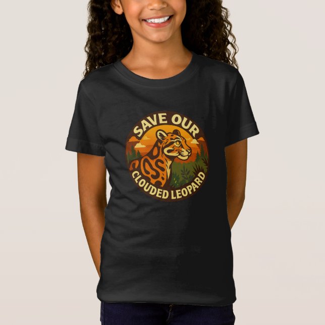 Save Our Clouded Leopard – Fierce Clouded Leopard T-Shirt (Front)
