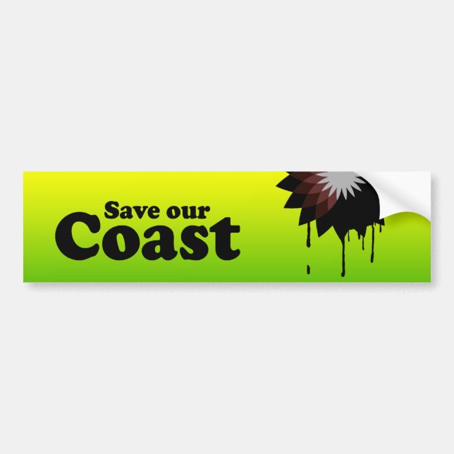 SAVE OUR COAST BUMPER STICKER (Front)