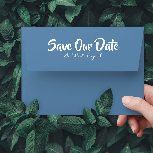 Save our Date Dusty Blue Envelope (Creator Uploaded)