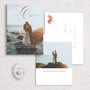Save Our Date Formal Script Photo Save the Date