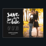 Save Our Date | Photo Save the Date Card<br><div class="desc">Modern Photo Save the Date Card with cute bold script typography. MonogramGallery © Other styles and colours available in our shop at www.zazzle.com/monogramgallery</div>