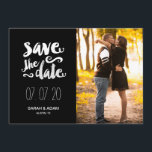Save Our Date | Photo Save the Date Card<br><div class="desc">Modern Photo Save the Date Card with cute bold script typography. MonogramGallery © Other styles and colours available in our shop at www.zazzle.com/monogramgallery</div>