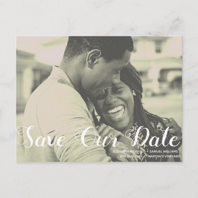 Save Our Date Wedding Announcement Postcard (Front)