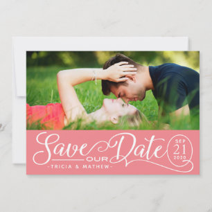 Save OUR Date Wedding   Elegant Script Invitation