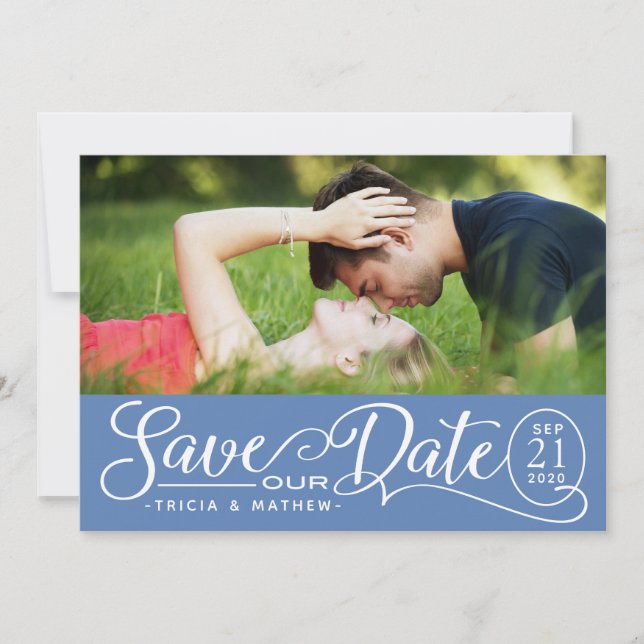 Save OUR Date Wedding | Elegant Script Invitation (Front)