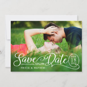 Save OUR Date Wedding Elegant Script Invitation