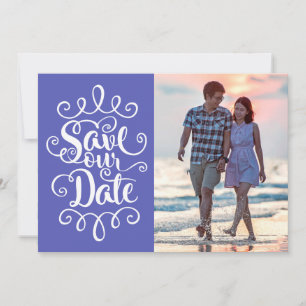 Save Our Date Wedding Handwritten Ornate Script Invitation