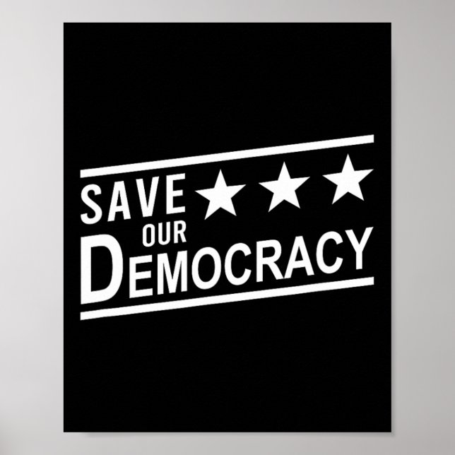 Save Our Democracy Anti-trump Protest  Poster (Front)