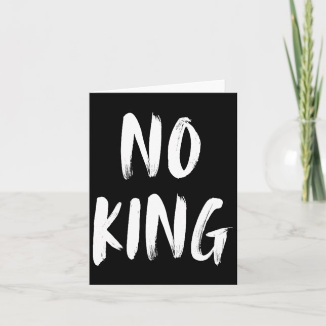 Save Our Democracy No Kings In America Statement  Card (Front)