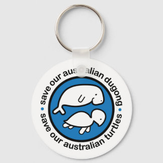 Save our dugong & turtles key ring