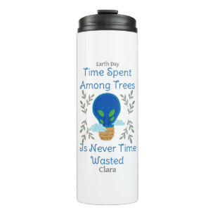 save our earth, earth day, love earth, personalise thermal tumbler