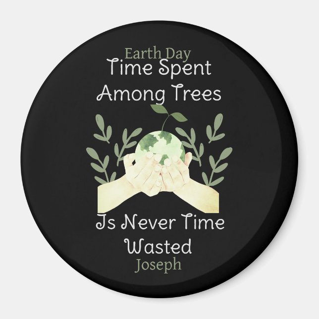 save our earth, earth day, love earth, personalize magnet (Front)