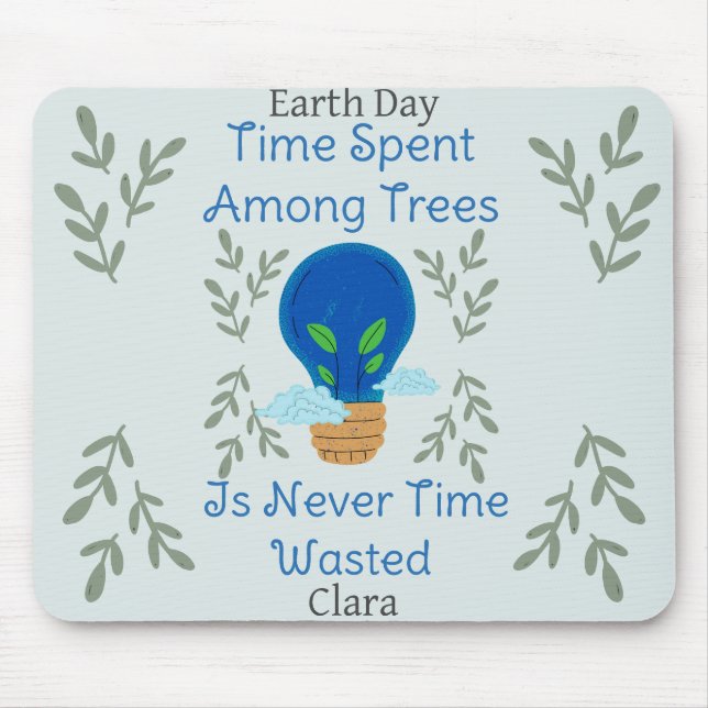 save our earth, earth day, love earth, personalize mouse pad (Front)