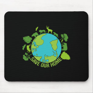 Save Our Home Animals Wildlife Conservation Earth Mouse Pad