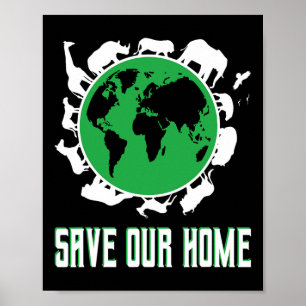 Save Our Home Earth Day Planet Environment Poster