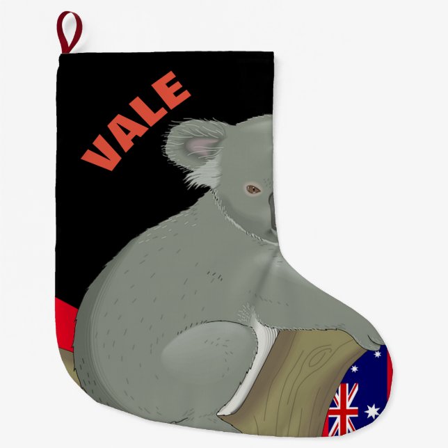 Save Our Koalas For Christmas Large Christmas Stoc Large Christmas Stocking (Front)
