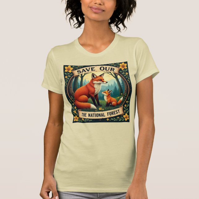 Save Our National Parks Fox T-Shirt (Front)