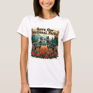 Save Our National Parks Wolf T-Shirt