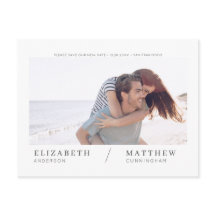 Save Our New Date Simple Chic Custom Photo Wedding