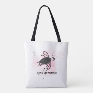 save our ocean  tote bag