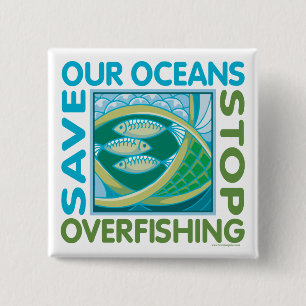 Save Our Oceans 15 Cm Square Badge
