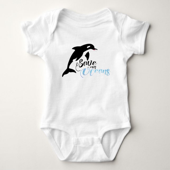 Save our Oceans Baby Bodysuit (Front)