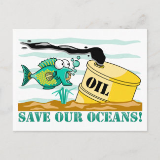 "Save Our Oceans" Postcard