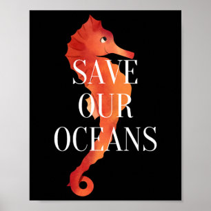 Save Our Oceans Protect Nature Earth Day Poster