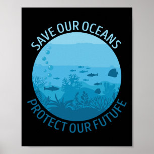 Save Our Oceans Protect Our Future Earth Day April Poster