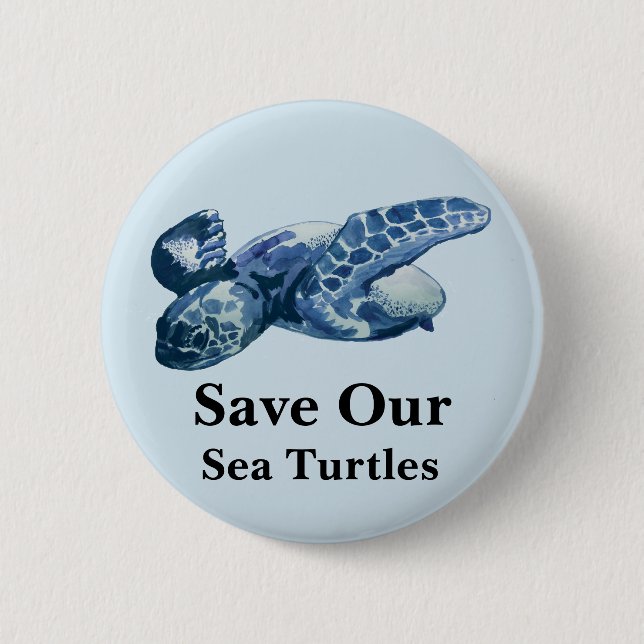 Save Our Oceans Sea Turtle Pin (Front)