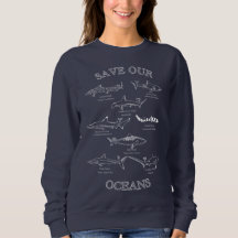 Save Our Oceans Shark Crewneck