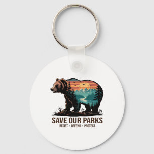 Save Our Parks Environmental Hiking Nature Lover T Key Ring