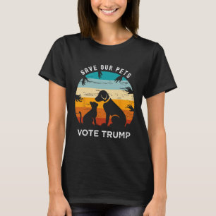 Save Our Pet Vote Trump 2024 Funny Cat Lover Dog L T-Shirt