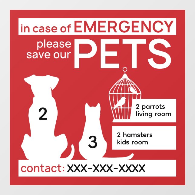Save Our Pets Editable (Sheet)