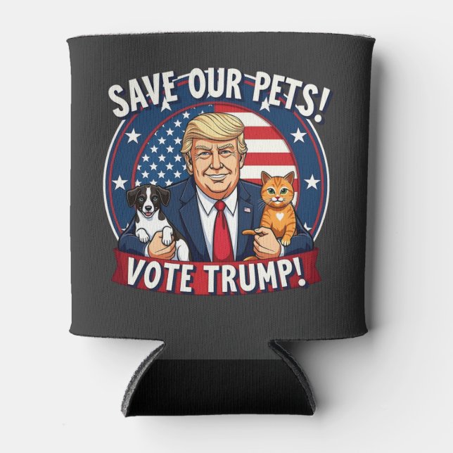 Save our Pets Vote Trump Pets For Trump Can Cooler (Front)