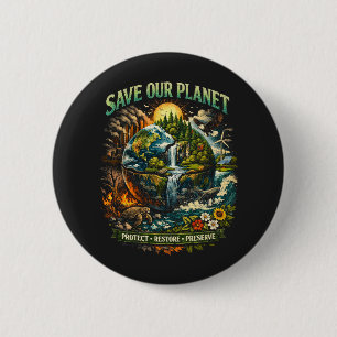 Save Our Planet 6 Cm Round Badge