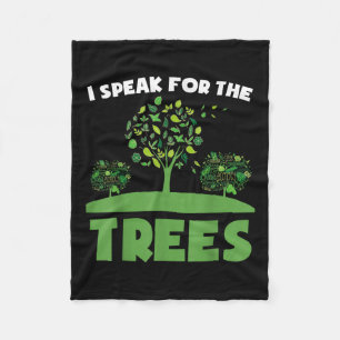 Save Our Planet For Environmental Protection Trees Fleece Blanket