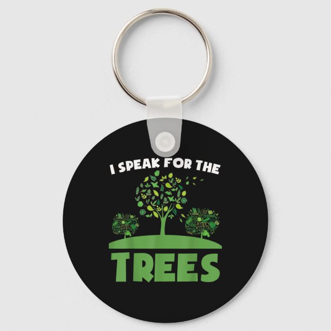 Save Our Planet For Environmental Protection Trees Key Ring (Front)
