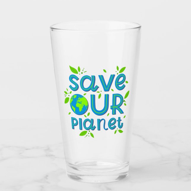 Save Our Planet Glass (Front)
