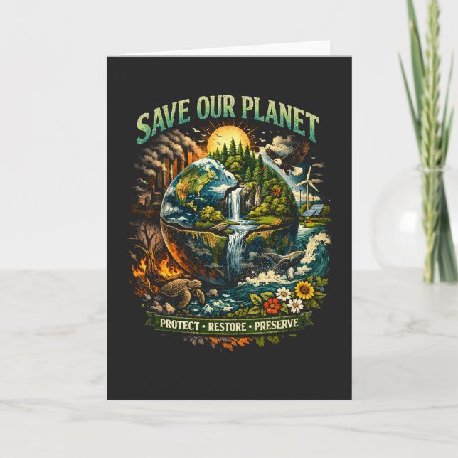Save Our Planet Holiday Card (Front)