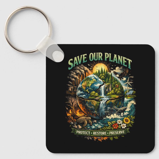 Save Our Planet Key Ring (Front)