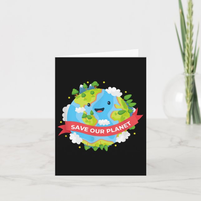 Save Our Planet Mother Earth Environmental Protect Card (Front)