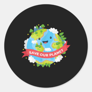 Save Our Planet Mother Earth Environmental Protect Classic Round Sticker