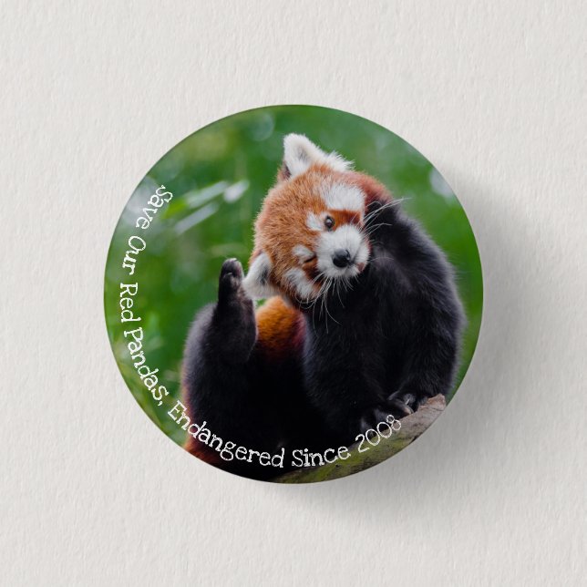 Save Our Red Pandas 3 Cm Round Badge (Front)