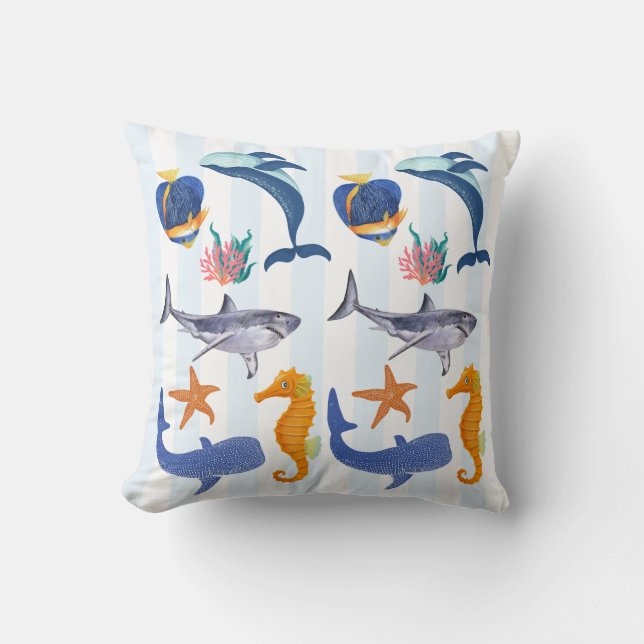 Save Our Seas |  Marine Animals Kids  Cushion (Front)